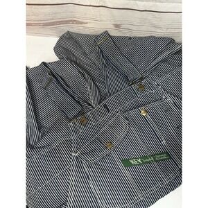 Vintage KEY Imperial Overalls 40X30 Hickory‎ Pin Stripe Conductor Bib Railroad
